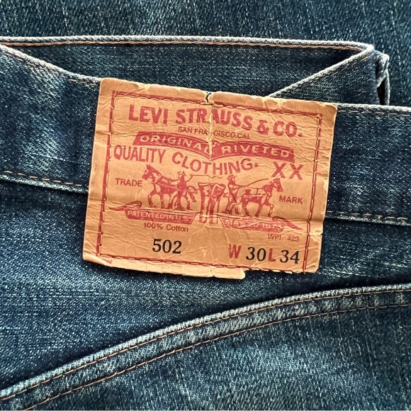 Vintage Levi’s 502xx 90s Japanese Selvedge Distressed Big E denim jeans. - Picture 13 of 13